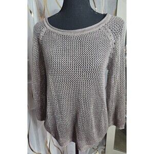 Knit Metallic Sweater Women’s M Lightweight Casual Chic Boho
